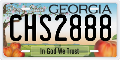 GA license plate CHS2888