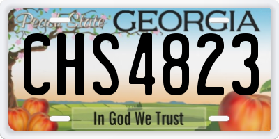 GA license plate CHS4823