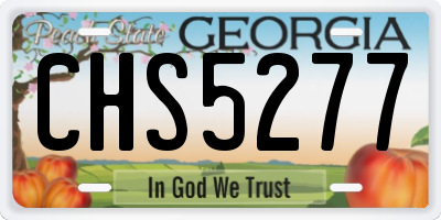 GA license plate CHS5277
