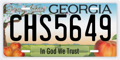 GA license plate CHS5649