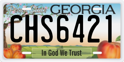 GA license plate CHS6421