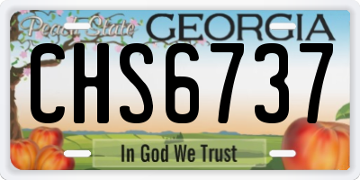 GA license plate CHS6737