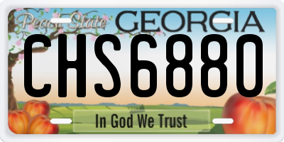 GA license plate CHS6880