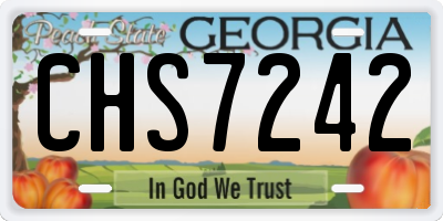GA license plate CHS7242
