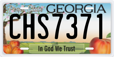 GA license plate CHS7371