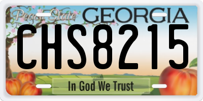 GA license plate CHS8215