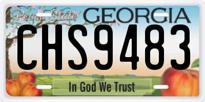 GA license plate CHS9483