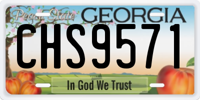 GA license plate CHS9571