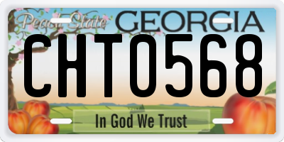 GA license plate CHT0568