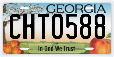 GA license plate CHT0588