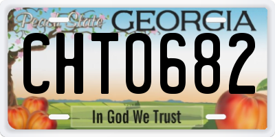 GA license plate CHT0682