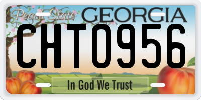 GA license plate CHT0956