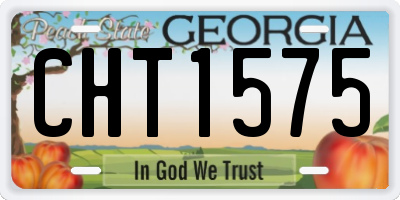 GA license plate CHT1575