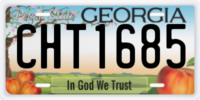 GA license plate CHT1685