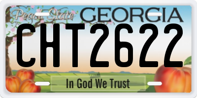 GA license plate CHT2622