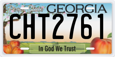 GA license plate CHT2761