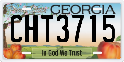 GA license plate CHT3715