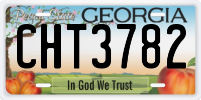 GA license plate CHT3782