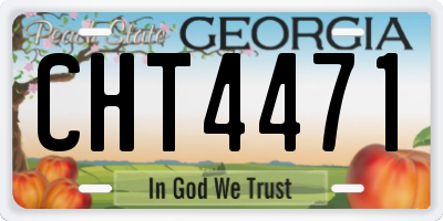 GA license plate CHT4471