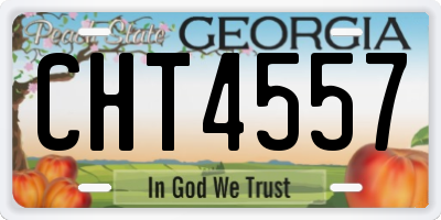GA license plate CHT4557