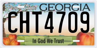 GA license plate CHT4709