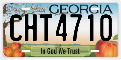 GA license plate CHT4710