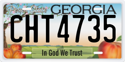 GA license plate CHT4735