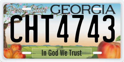 GA license plate CHT4743