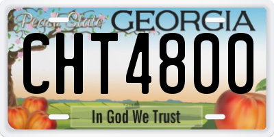 GA license plate CHT4800