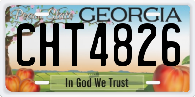 GA license plate CHT4826