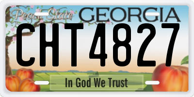 GA license plate CHT4827