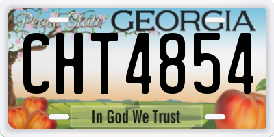 GA license plate CHT4854