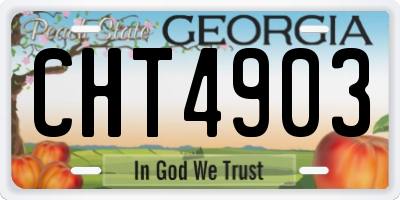GA license plate CHT4903