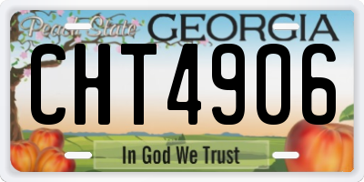 GA license plate CHT4906