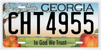 GA license plate CHT4955