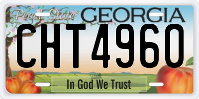 GA license plate CHT4960