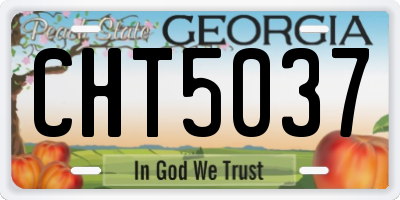GA license plate CHT5037