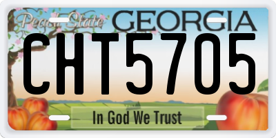 GA license plate CHT5705