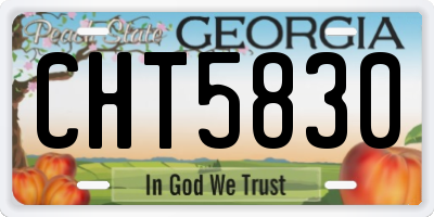 GA license plate CHT5830