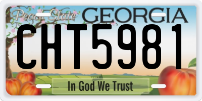 GA license plate CHT5981