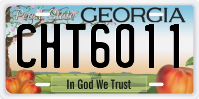 GA license plate CHT6011