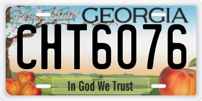 GA license plate CHT6076