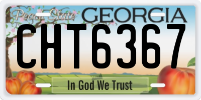 GA license plate CHT6367