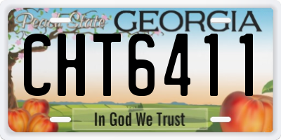 GA license plate CHT6411