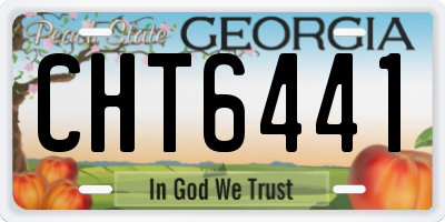 GA license plate CHT6441