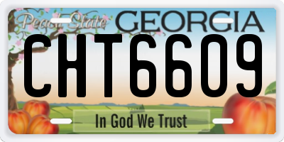 GA license plate CHT6609