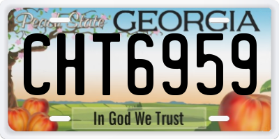 GA license plate CHT6959