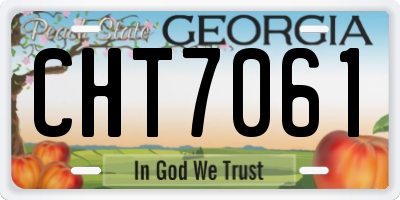 GA license plate CHT7061