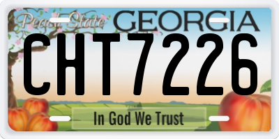 GA license plate CHT7226