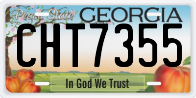 GA license plate CHT7355
